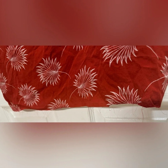 Madewell Silk Off the Shoulder Palm Red Sheath Mini Dress Boho Floral Size XS - Picture 4 of 9